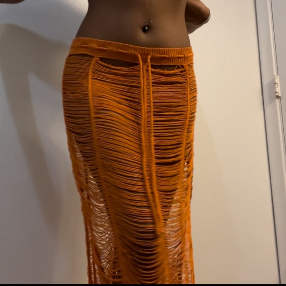 Crochet maxi skirt